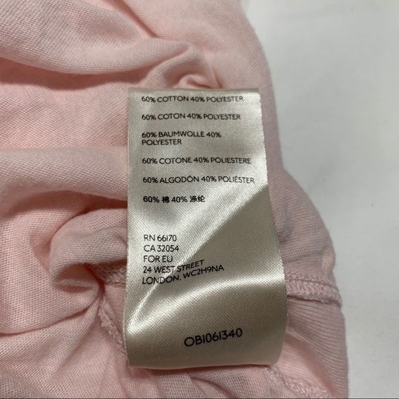 Free People Sonnet Side Gathered Tee, MED, Chiffon Cake - Picture 5 of 6